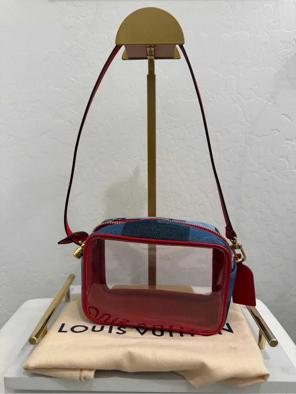 Louis Vuitton PVC Patchwork Denim Pouch Damier